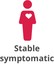 Stable symptomatic patient icon
